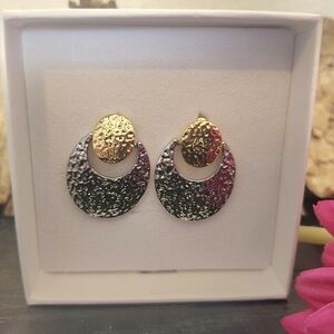 New Gold and Silver Textured Earrings